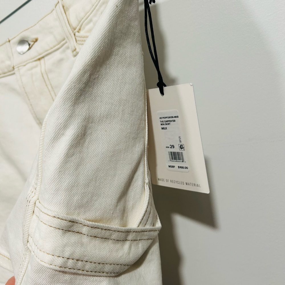 Joe's Jeans White Denim Mini Skirt Women's Size 29 High Rise Stretch NWT - Picture 5 of 10